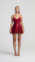 Falu Red Corset Flare Mi̇ni̇ Dress